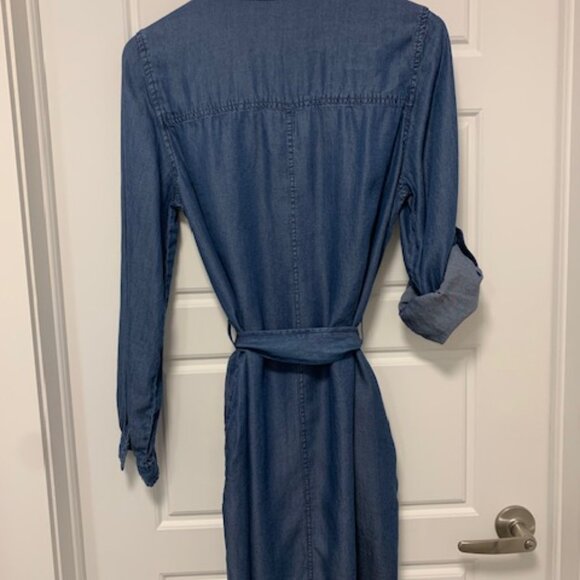 Lyocell denim shirt-dress - Picture 6 of 8